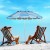 Parasol plażowy regulowany z ochroną UPF 50+ 2,2 x 2,45 m