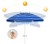 Parasol plażowy regulowany z uchwytem i ochroną UPF 50+ 2,2 x 2m