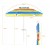 Parasol plażowy regulowany z uchwytem i ochroną UPF 50+ 2,2 x 2m