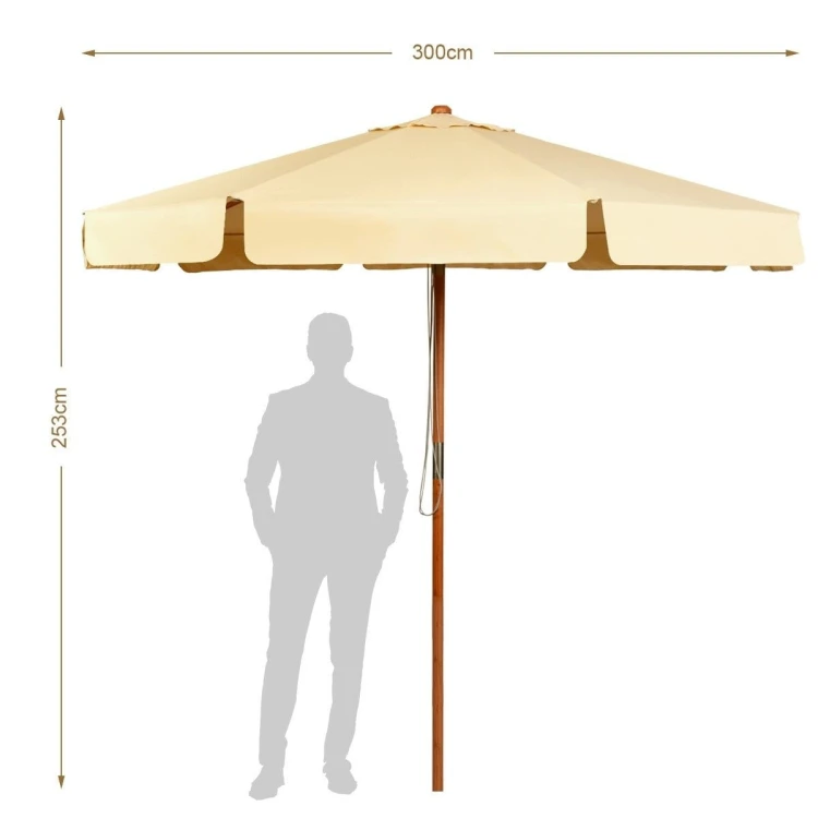 Regulowany parasol ogrodowy plażowy 300 cm