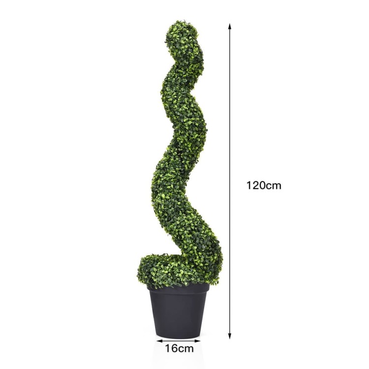 Sztuczna roślina spiralny bukszpan w doniczce 120 cm - 2 sztuki