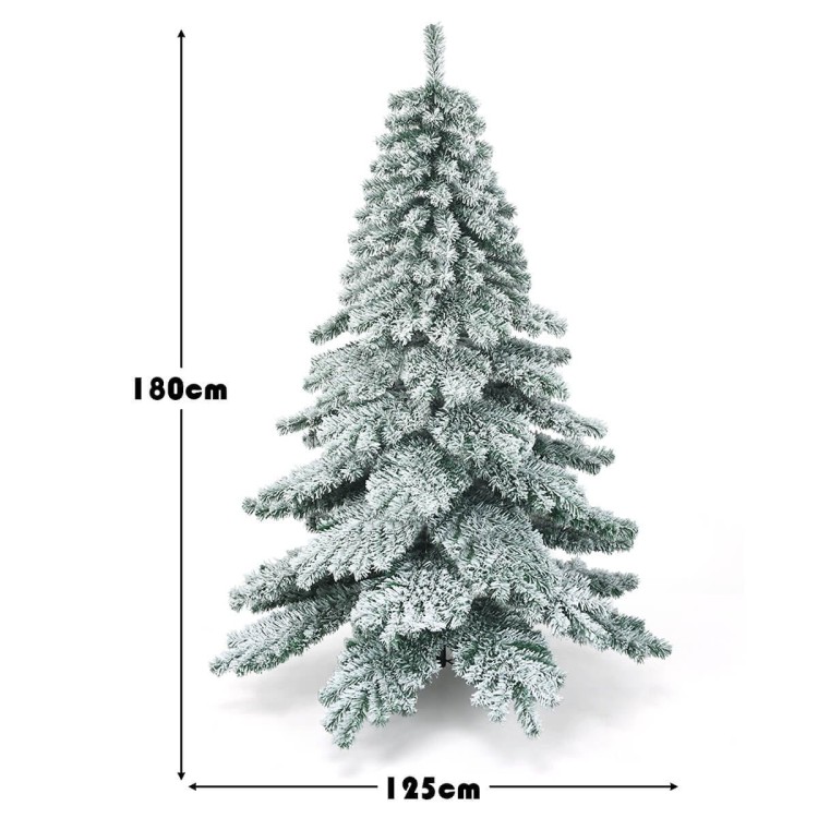 Śnieżna choinka z metalową podstawką 180 cm