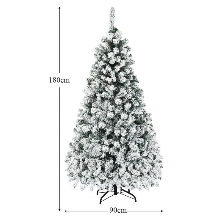 Śnieżna choinka z lampkami LED 180 cm