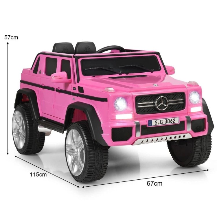 Samochód dla dzieci Mercedes Benz Maybach G650-S  z oświetleniem LED Różowy