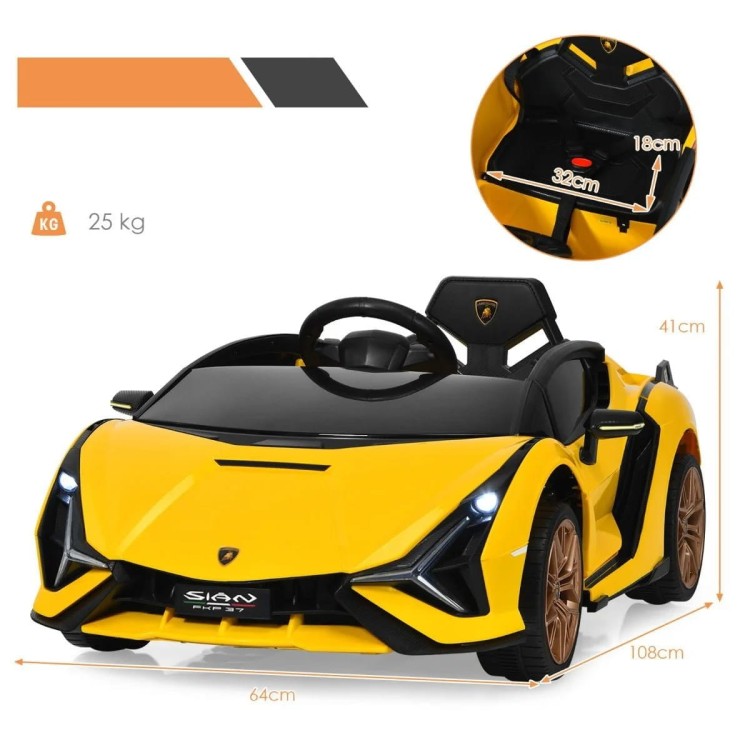 Samochód elektryczny Lamborghini Sián dla dzieci z światłami LED