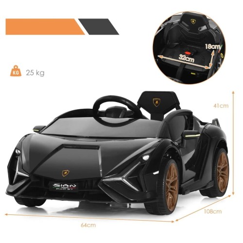 Samochód elektryczny Lamborghini Sián dla dzieci z światłami LED
