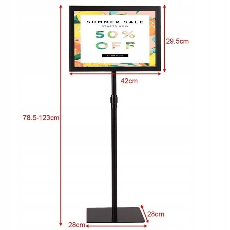 Stojak reklamowy na plakaty 28x43 cm