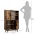 Drewniany kredens z 4 poziomami 80 x 24 x 119,5 cm