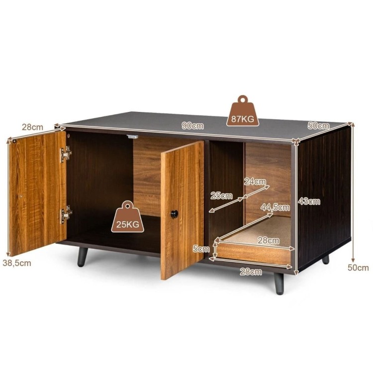 Szafka dla kota 3w1 drapak / kuweta / domek 90 x 50 x 50 cm
