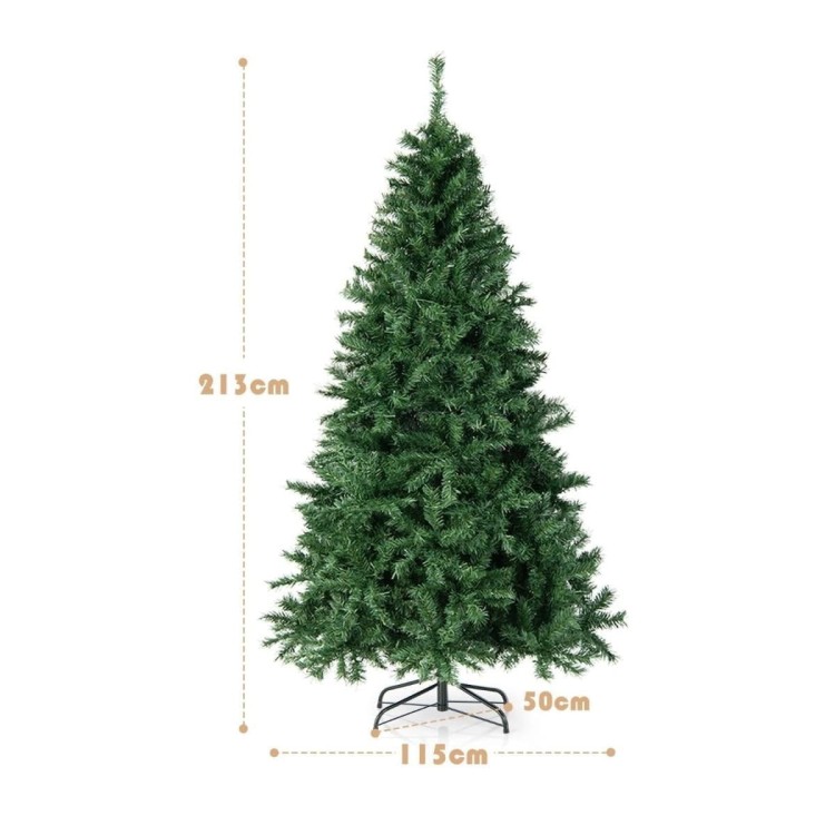 Sztuczna choinka z lampkami LED 213 cm