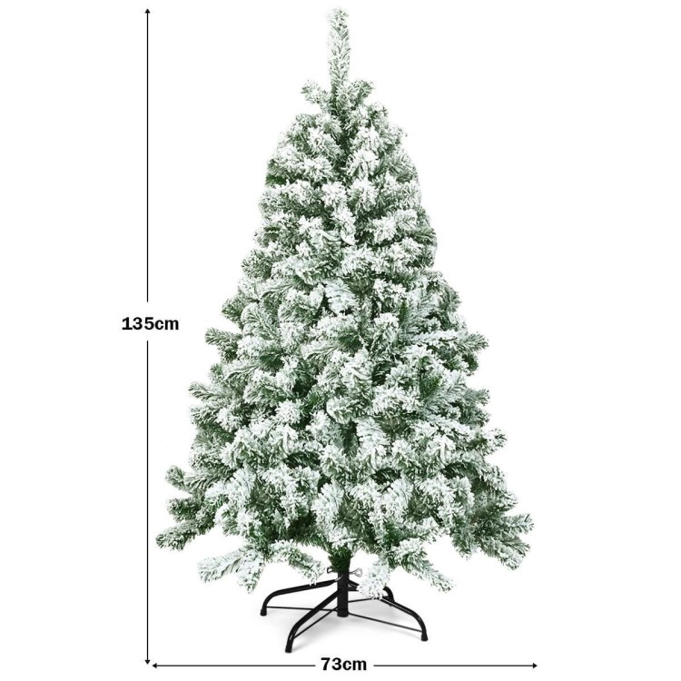 Sztuczna oszroniona choinka z podstawą 140 cm