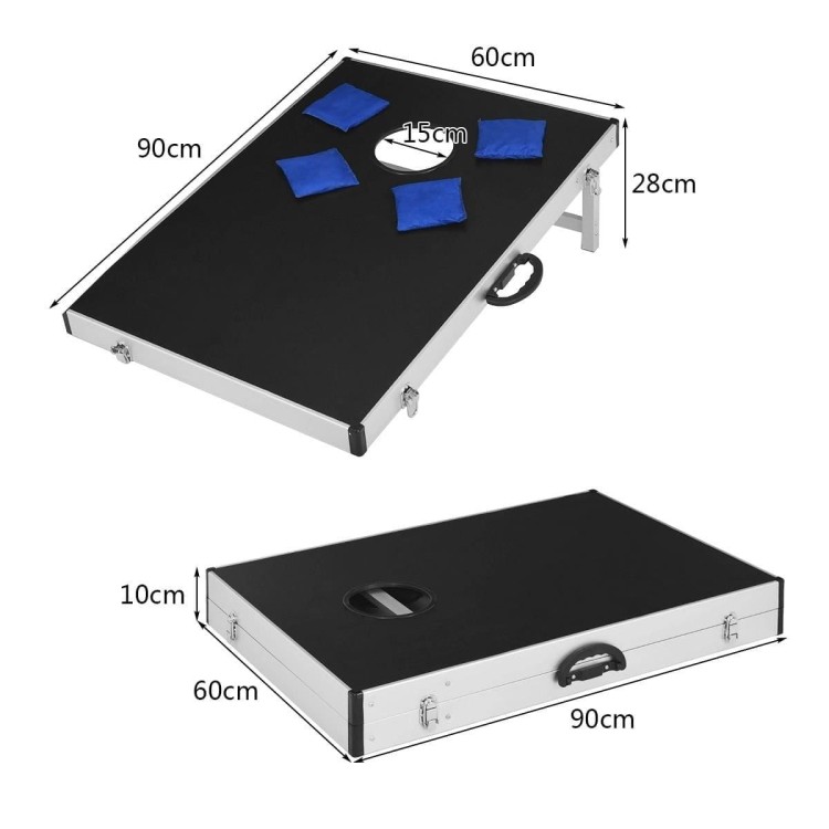 Składane tablice do gry Cornhole z workami do rzucania