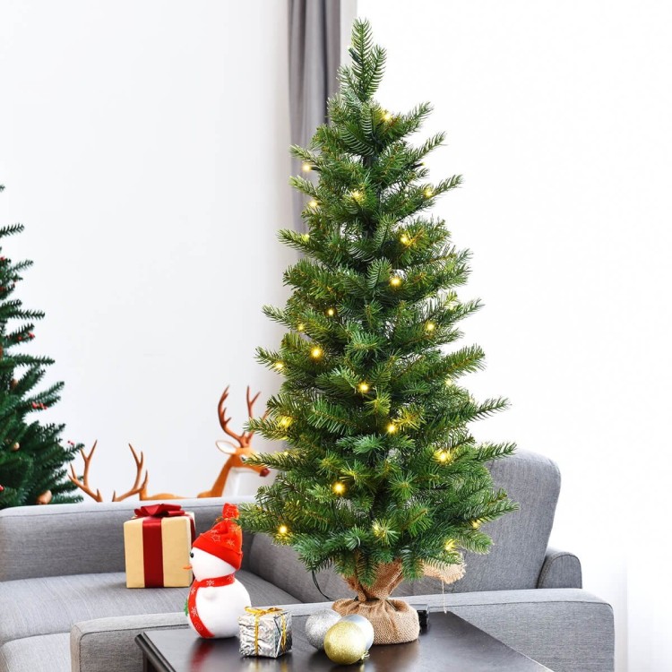 Sztuczna mała choinka 90 cm z lampkami LED