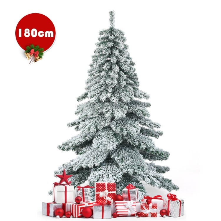 Śnieżna choinka z metalową podstawką 180 cm