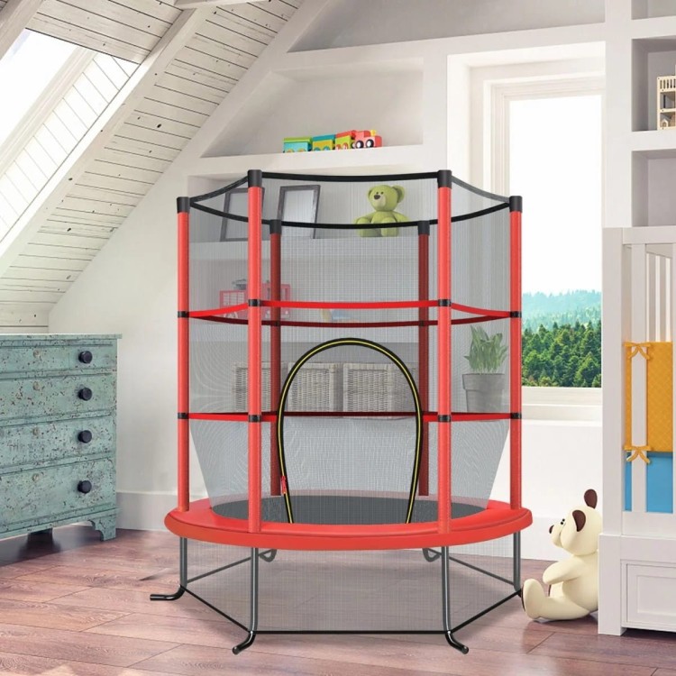 Trampolina dla dzieci z siatką i klapą