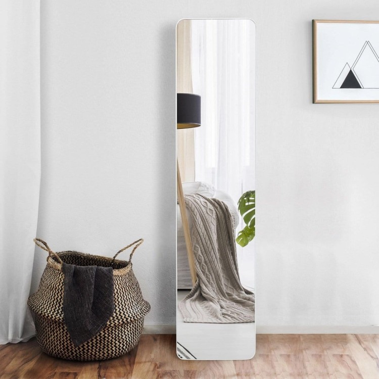 Duże lustro wolnostojące z możliwością montażu na ścianie 160 x 37 cm