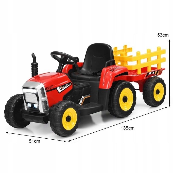 Traktor elektryczny z przyczepką dla dzieci