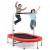 Podwójna trampolina do zabawy i ćwiczeń fitness z poręczą
