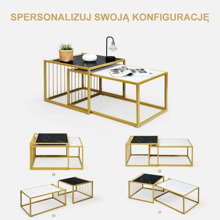 Nowoczesny stolik - zestaw dwuczęściowy