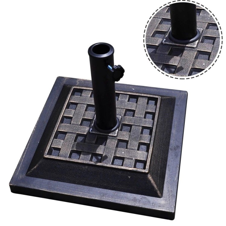 Kwadratowy stojak na parasole 44 x 44 x 35 cm