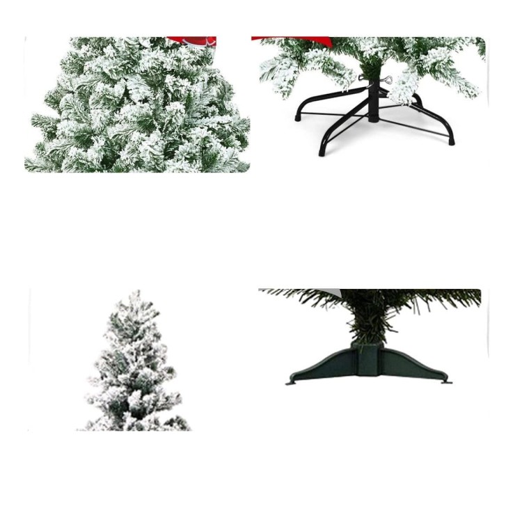 Sztuczna oszroniona choinka z podstawą 140 cm