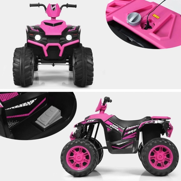Elektryczny quad ATV dla dzieci z akumulatorem i światłami LED