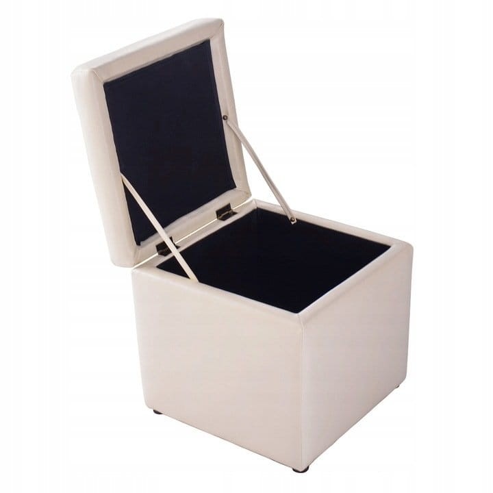Pufa schowek ze skóry ekologicznej