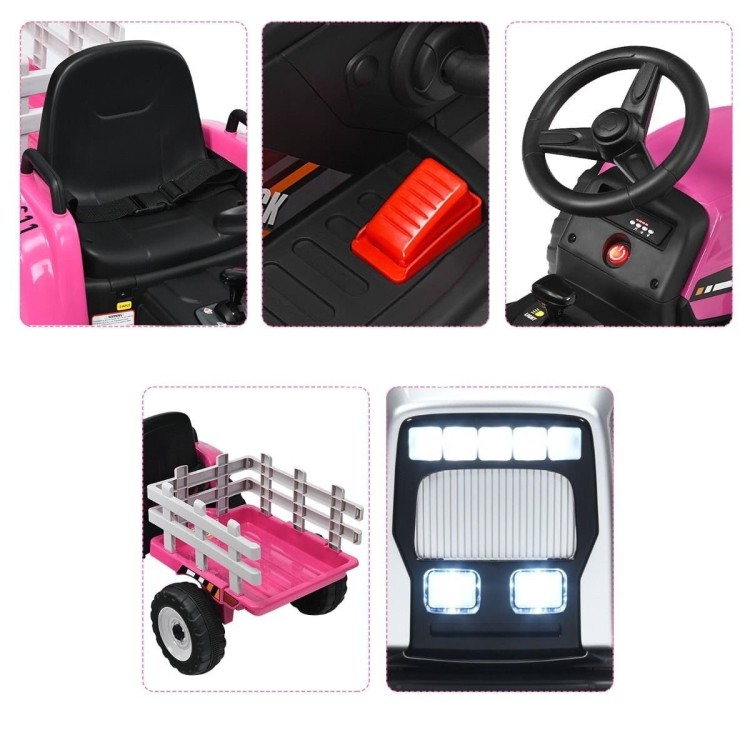 Traktor elektryczny z przyczepką dla dzieci
