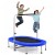 Podwójna trampolina do zabawy i ćwiczeń fitness z poręczą
