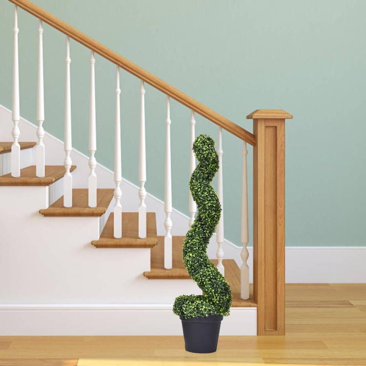 Sztuczna roślina spiralny bukszpan w doniczce 120 cm - 2 sztuki