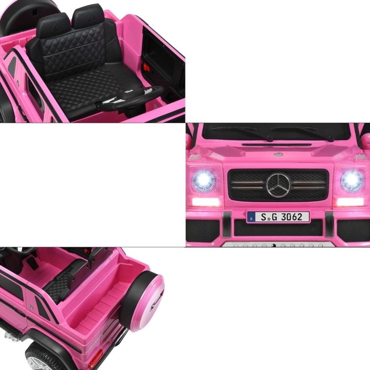 Samochód dla dzieci Mercedes Benz Maybach G650-S  z oświetleniem LED Różowy