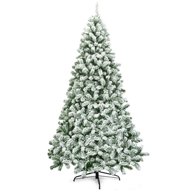 Ośnieżona choinka z metalową podstawą 225 cm