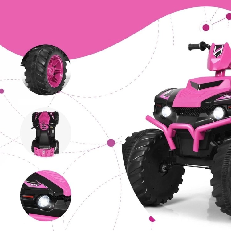 Elektryczny quad ATV dla dzieci z akumulatorem i światłami LED