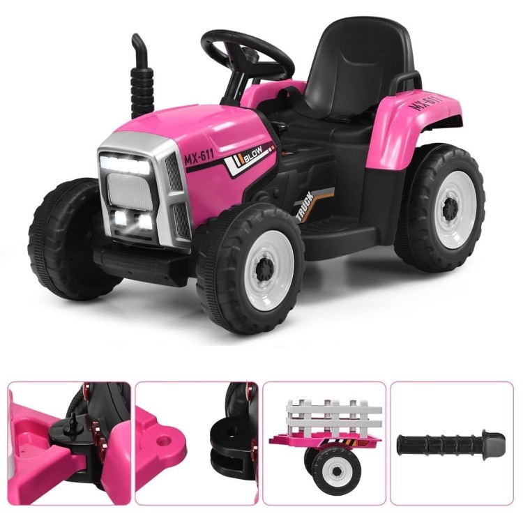 Traktor elektryczny z przyczepką dla dzieci