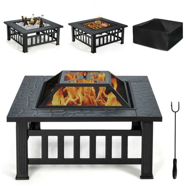 Palenisko ogrodowe Grill 3w1 81 x 81 x 50 cm