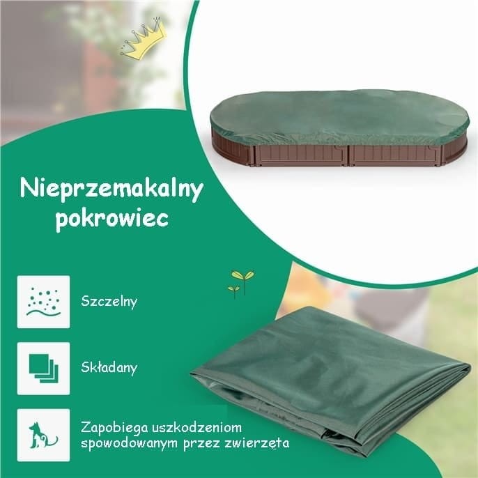Piaskownica z siedziskami dla dzieci 183 x 105 x 21cm