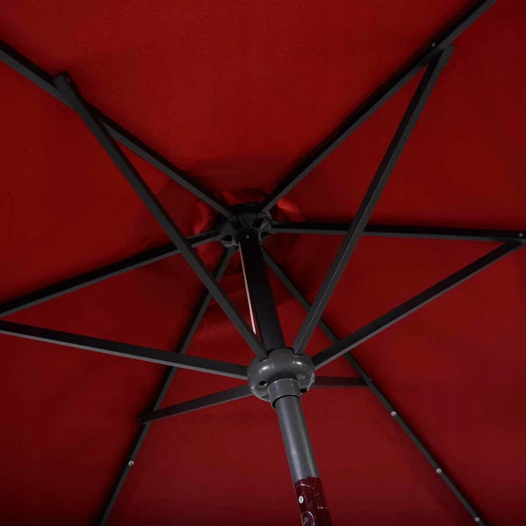 Parasol ogrodowy z solarnymi diodami led 300 cm
