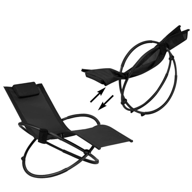 Składane krzesło bujane orbitalne 74 x144 x 84,5 cm