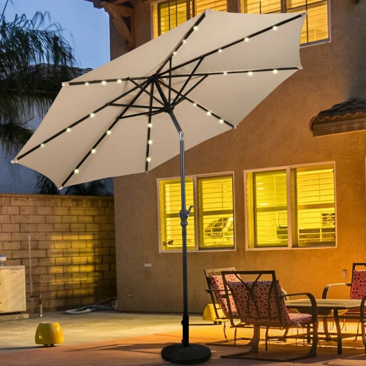 Parasol ogrodowy z solarnymi diodami led 300 cm