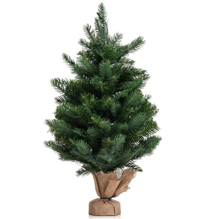 Mini choinka na biurko 60 cm z lampkami LED