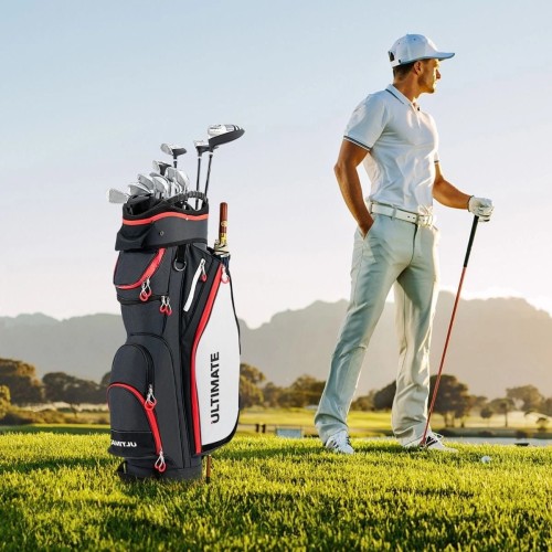 Torba golfowa z zapinanymi na zamek przegródkami i kieszonką termoizolacyjną