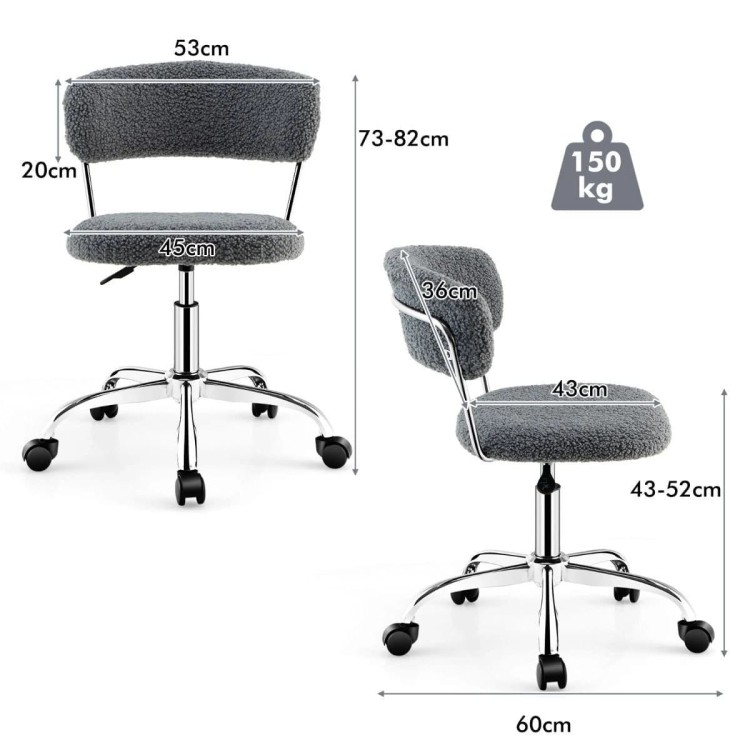 Obrotowy fotel z tapicerką sherpa