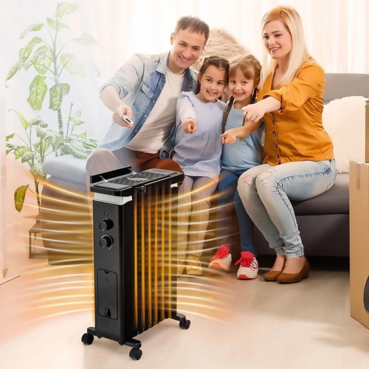 Grzejnik olejowy 1500W z kółkami
