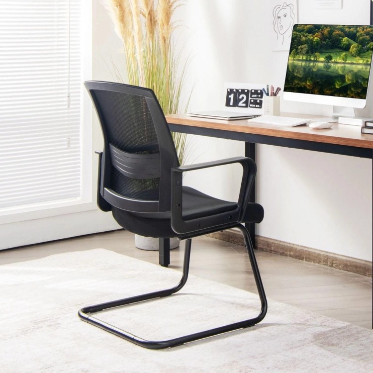 Ergonomiczny fotel biurowy na płozach zestaw Costway
