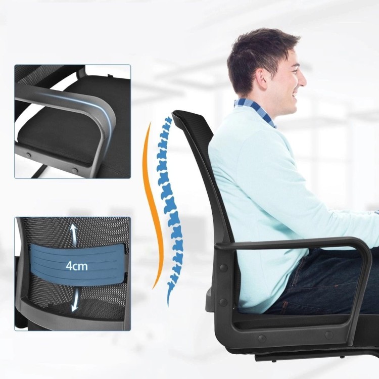 Ergonomiczny fotel biurowy na płozach zestaw Costway