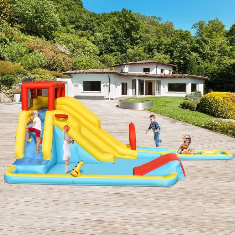Dmuchany zamek park wodny z armatkami