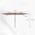 Dwustronny parasol ogrodowy z wentylowanym dachem 426 x 265 x 260 cm odcienie brązu