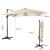 Parasol tarasowy 3m z obrotem 360° beżowy