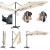Parasol tarasowy 3m z obrotem 360° beżowy