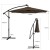Parasol ogrodowy z solarnymi diodami led 300 cm brązowy